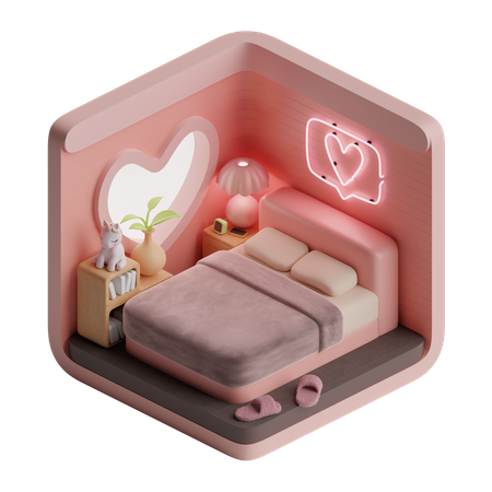 Chambre à coucher  3D Icon