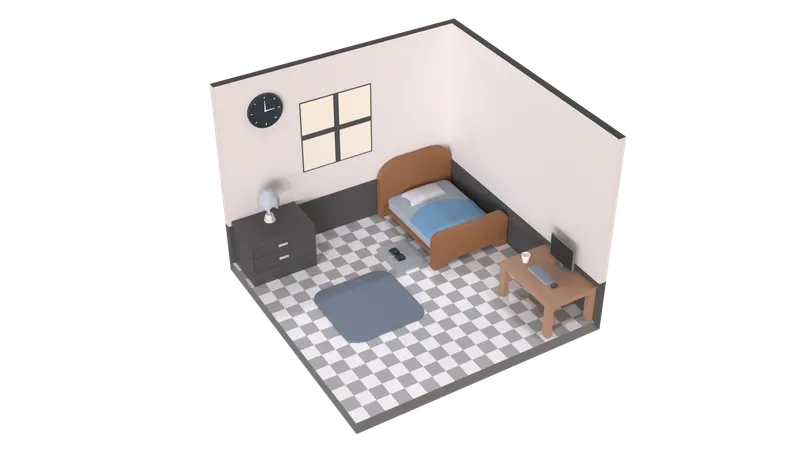 Chambre à coucher  3D Icon
