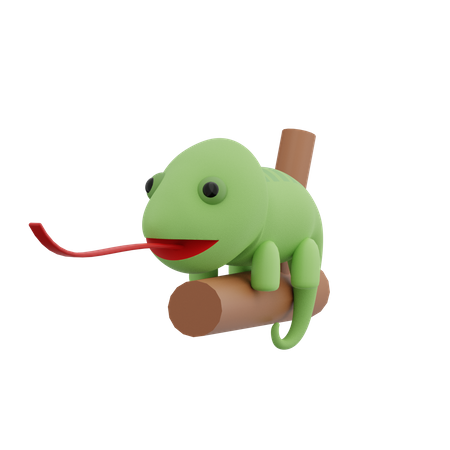 Chameleon  3D Illustration