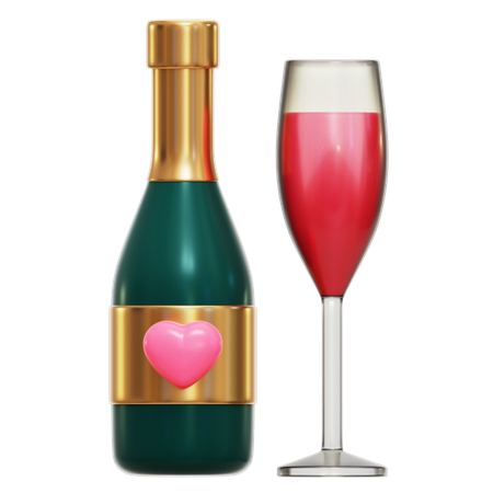 Champagne  3D Icon