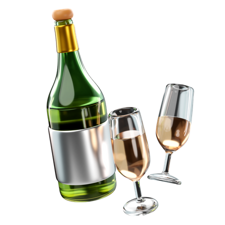 Champagne  3D Icon