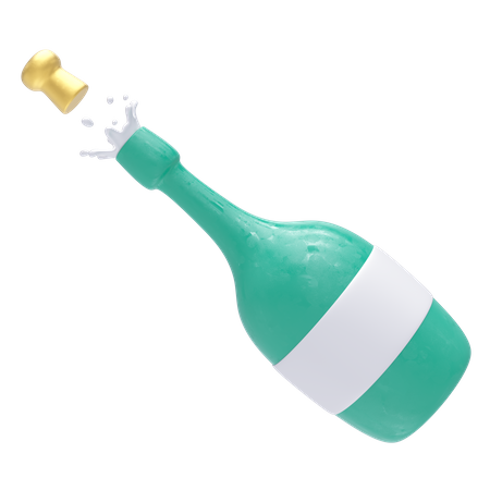Champagne 3D Illustration