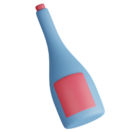 Champagne Bottle  3D Icon