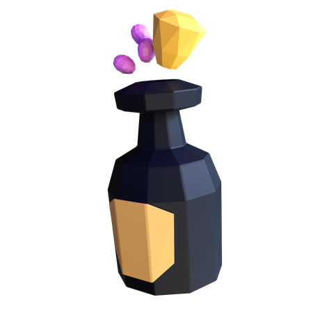 Champagne Bottle  3D Icon