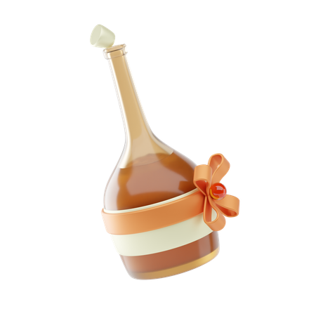 Champagne Bottle  3D Icon