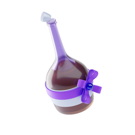 Champagne Bottle  3D Icon