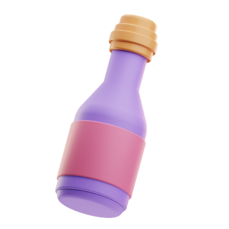 Champagne Bottle  3D Icon
