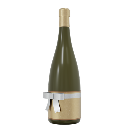 Champagne Bottle  3D Icon