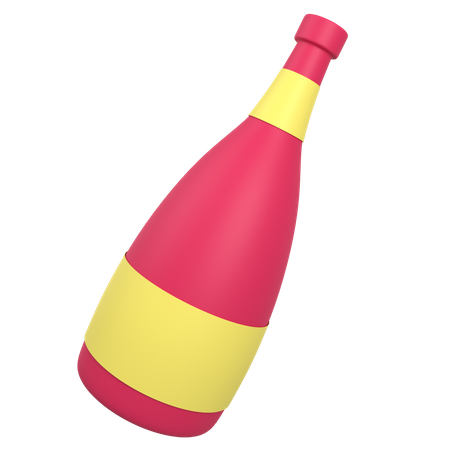 Champagne Bottle  3D Icon