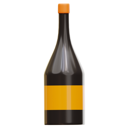 Champagne Bottle  3D Icon