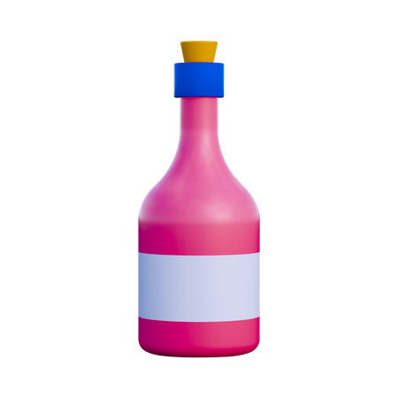 Champagne Bottle  3D Icon