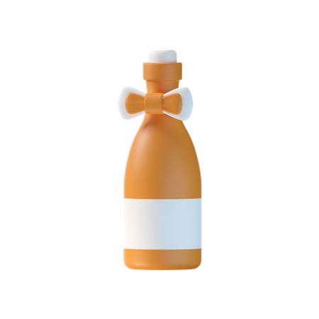 Champagne Bottle  3D Icon