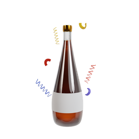 Champagne Bottle  3D Icon
