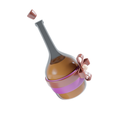 Champagne Bottle  3D Icon