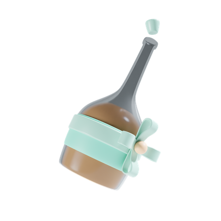 Champagne Bottle  3D Icon