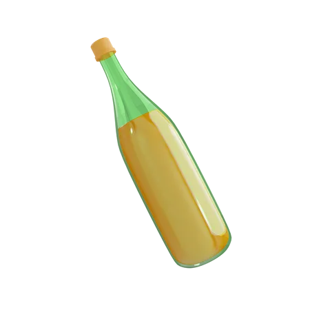 Champagne Bottle  3D Illustration