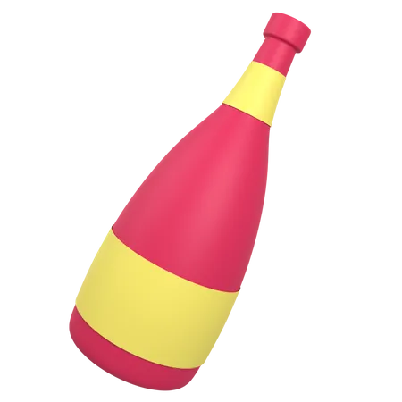 Champagne Bottle 3 D Illustration 3D Illustration