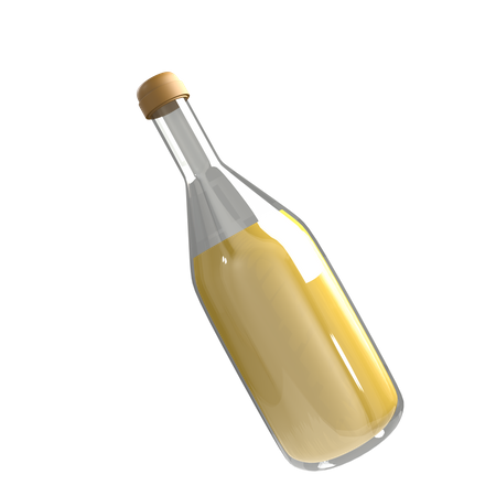 Champagne Bottle 3D Illustration