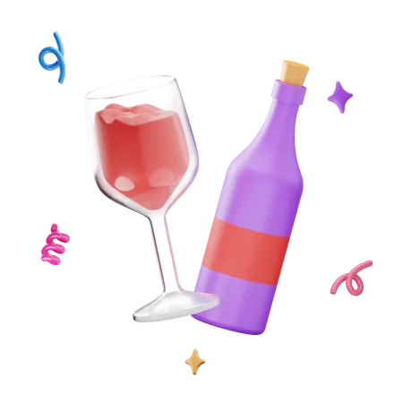 Champagne Glass  3D Icon