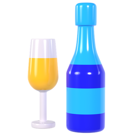 Champagne Glass  3D Icon
