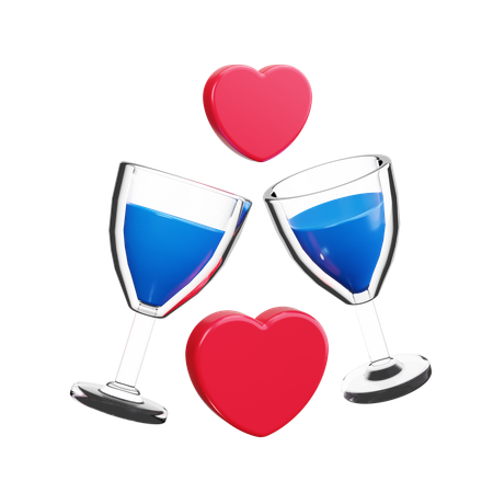 Champagne glasses  3D Icon