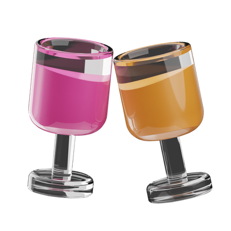 Champagne Glasses  3D Icon