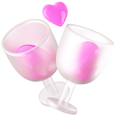 Champagne Glasses  3D Icon