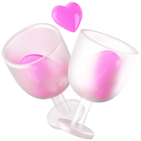 Champagne Glasses  3D Icon