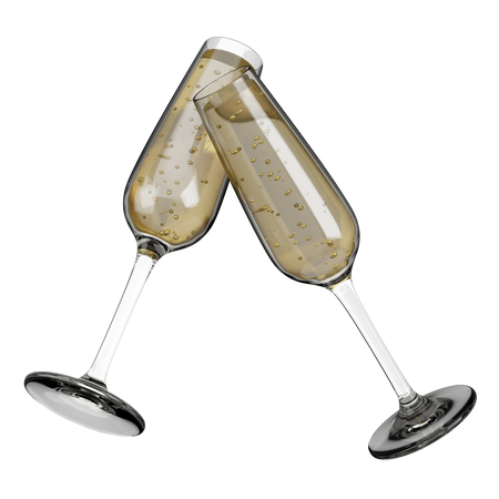 Champagne Glasses  3D Icon