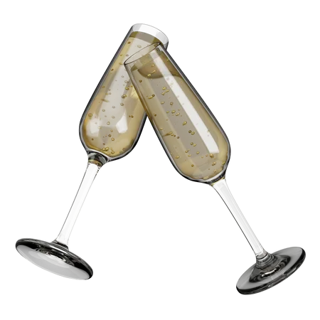 Champagne Glasses  3D Icon