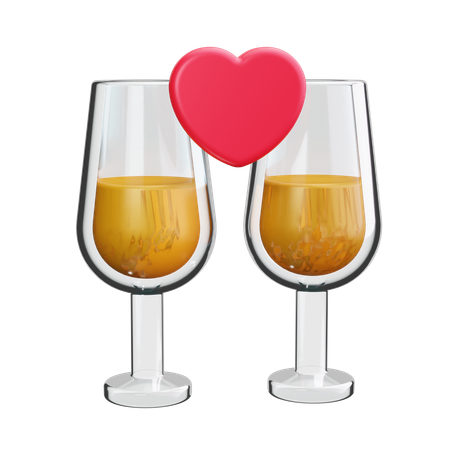 Champagne Glasses  3D Icon