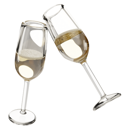 Champagne Glasses  3D Icon