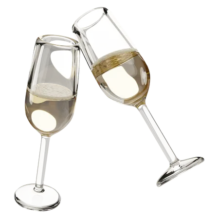 Champagne Glasses  3D Icon