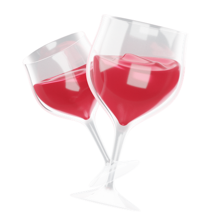Champagne Glasses  3D Icon
