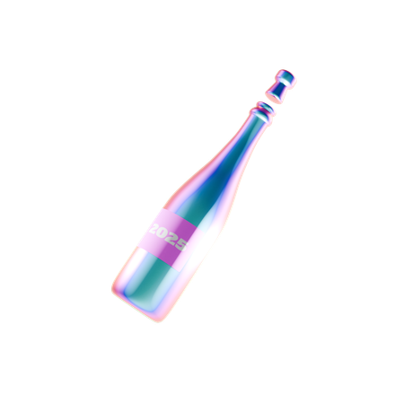 Champagnerflasche  3D Icon