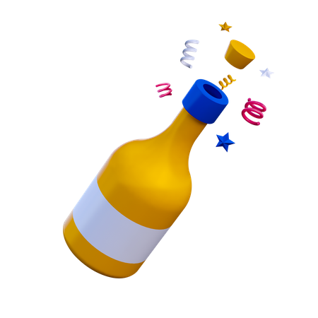 Champagnerflasche  3D Icon