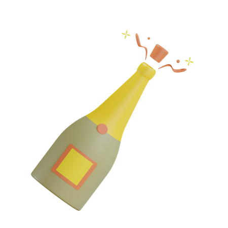 Champagnerflasche  3D Icon