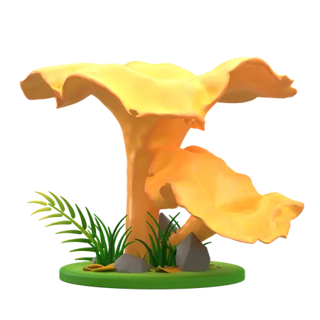 Champignons à volants jaunes  3D Icon