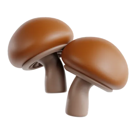 Champignon cremini  3D Icon