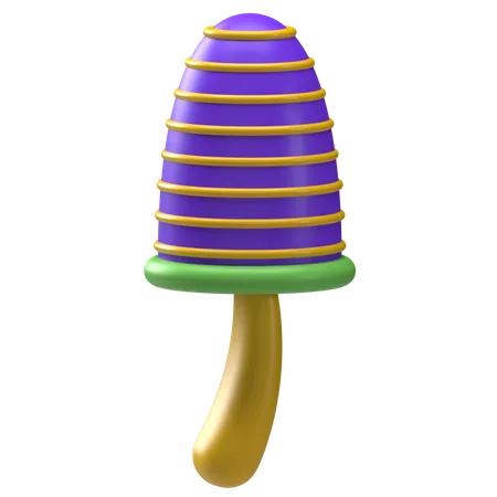 Champignon hippie rétro  3D Icon