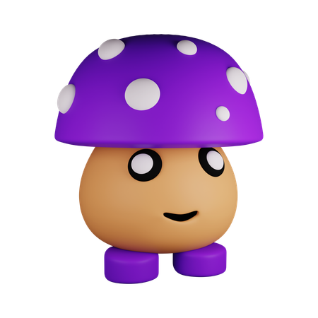 Champignon de dessin animé mignon  3D Icon