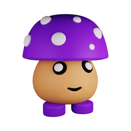 Champignon de dessin animé mignon  3D Icon