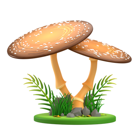 Champignon Orange moucheté  3D Icon