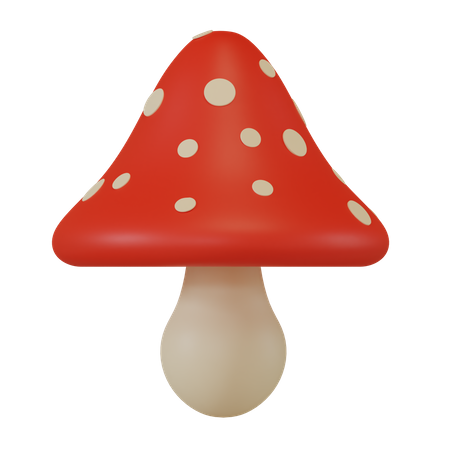 Champignon rouge  3D Icon