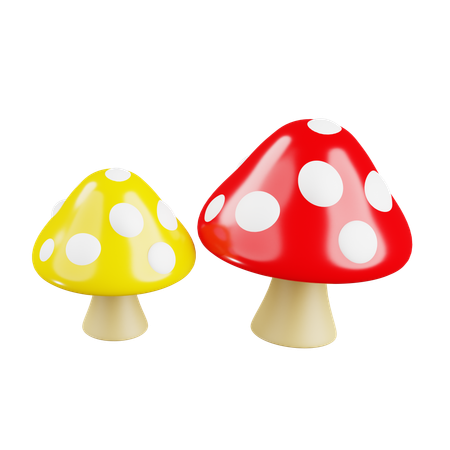 Souche de champignon  3D Icon