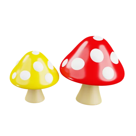 Souche de champignon  3D Icon