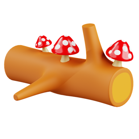 Souche de champignon  3D Icon