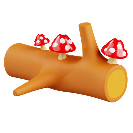 Souche de champignon  3D Icon