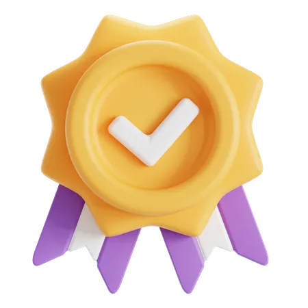 Champion Badge Design 3D Icon