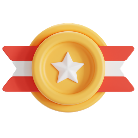 Champion badge medal  3D Icon